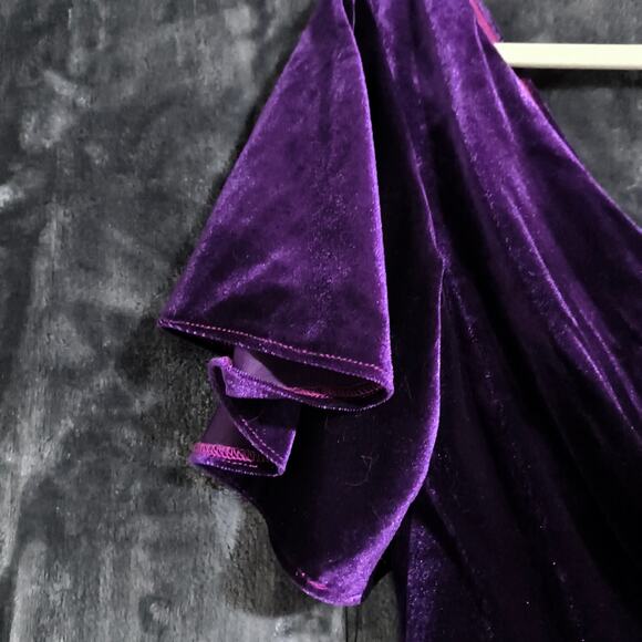 HL Wrap Off the Shoulder Bodice Maxi Formal Plum Purple Dress Women's 10 - Picture 5 of 7